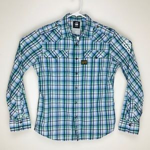 G Star Raw Denim mens long sleeve button up shirt